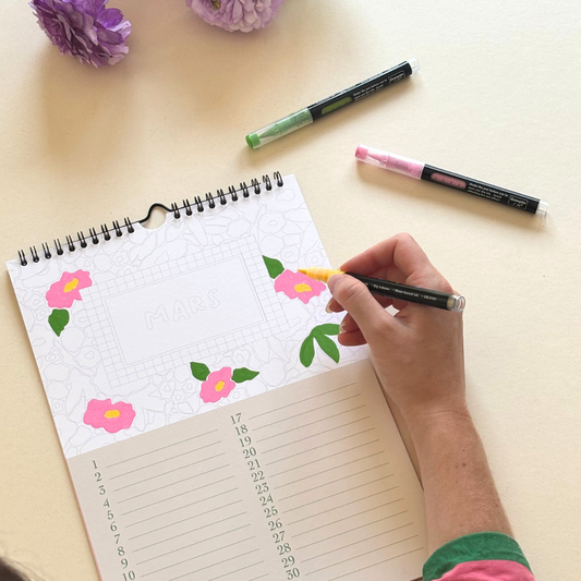 Coloriage - Calendrier perpétuel des anniversaires