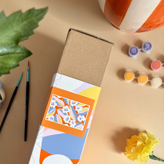 Kit peinture par numéros XXL - Floraison | 40x60cm - Orange