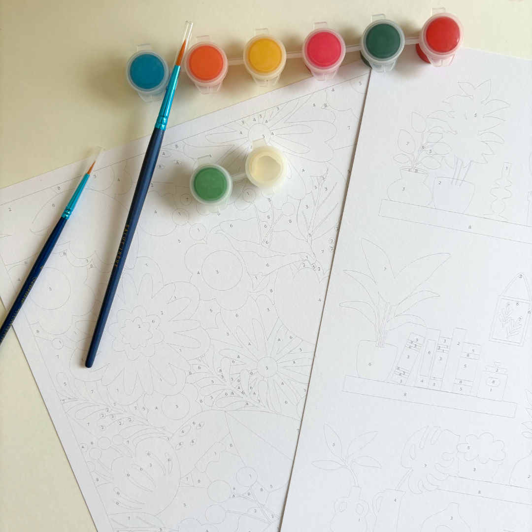 Kit peinture par numéros - Jardins | Duo 24x30cm