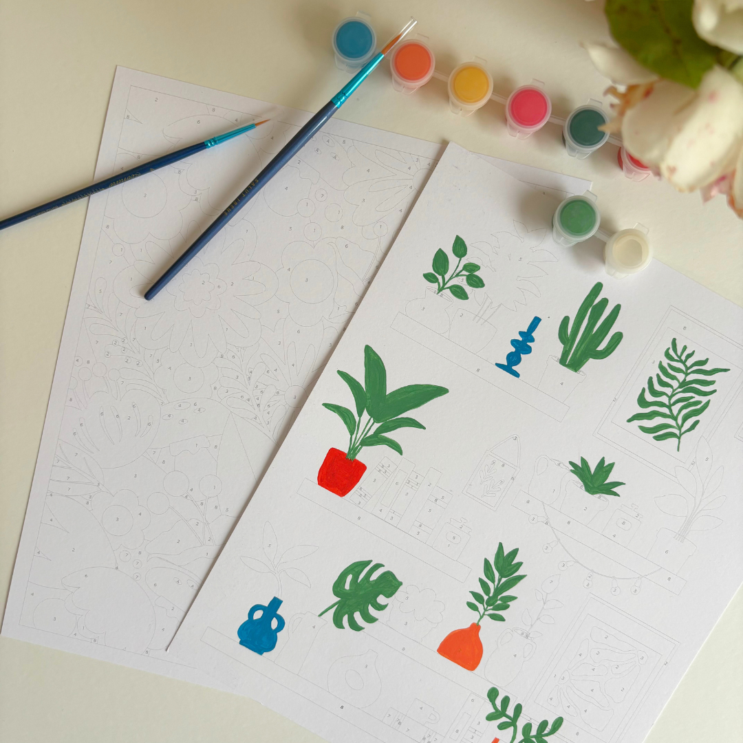 Kit peinture par numéros - Jardins | Duo 24x30cm