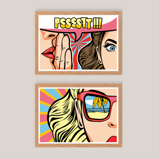 Kit peinture par numéros - Psssstt! | Duo 21x29,7cm