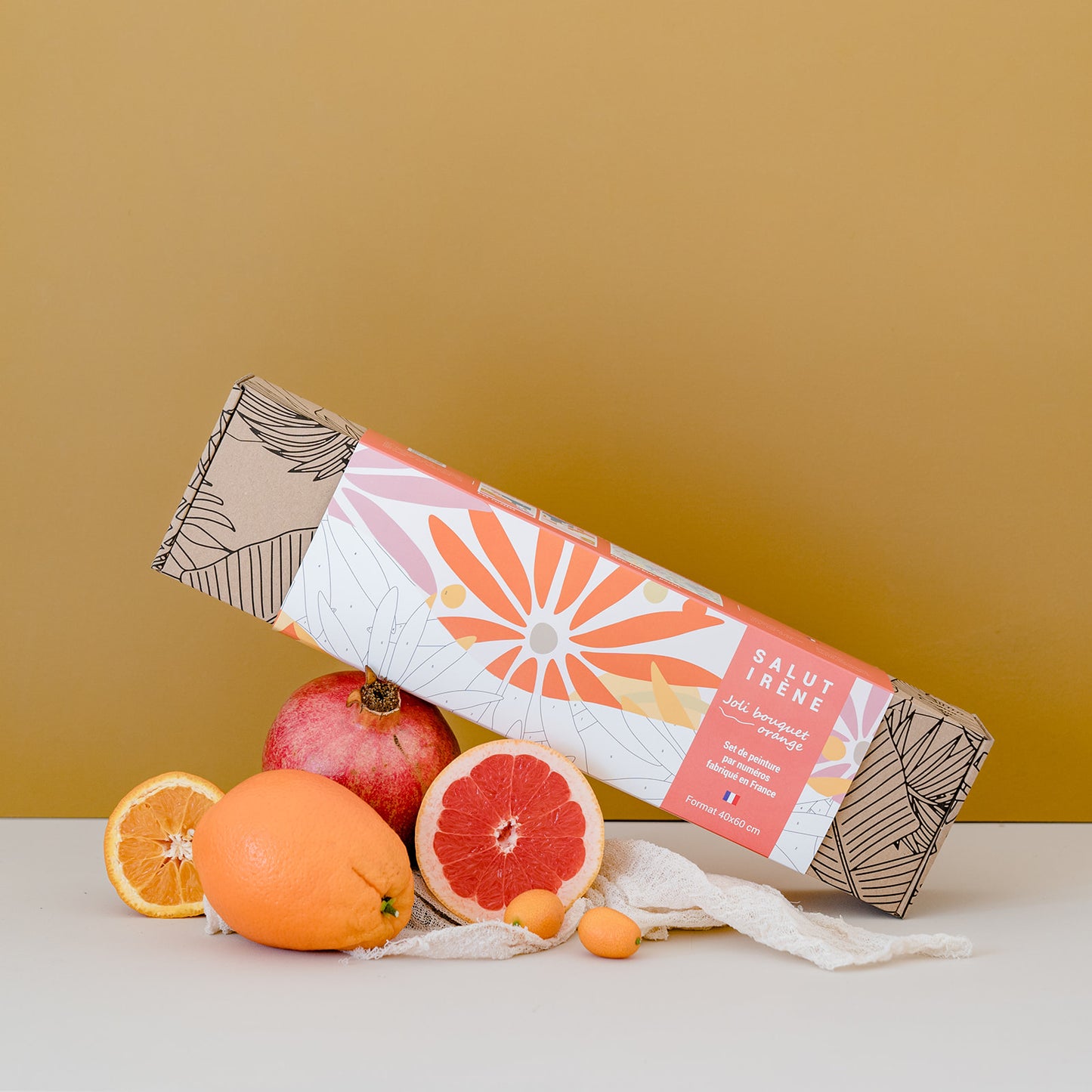 Kit peinture par numéros - Bouquet orange | 40x60cm