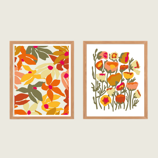 Kit peinture par numéros - Fleurs | Duo 24x30cm