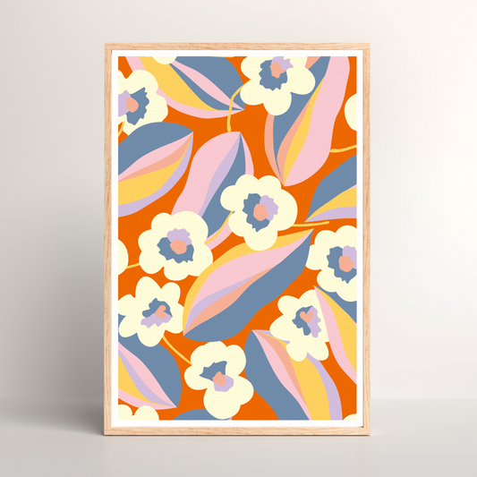 Kit peinture par numéros - Floraison | 40x60cm - Orange