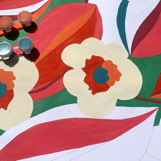 Kit peinture par numéros - Floraison | 40x60cm - Rose