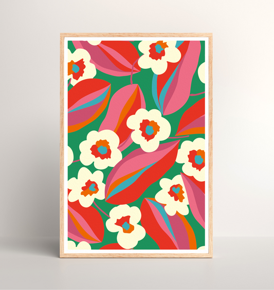 Kit peinture par numéros - Floraison | 40x60cm - Rose