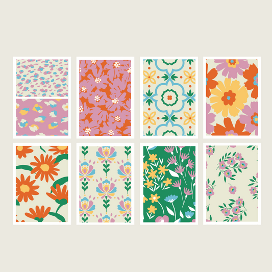 Cartes à peindre par numéros - Joyeux motifs | 8 cartes