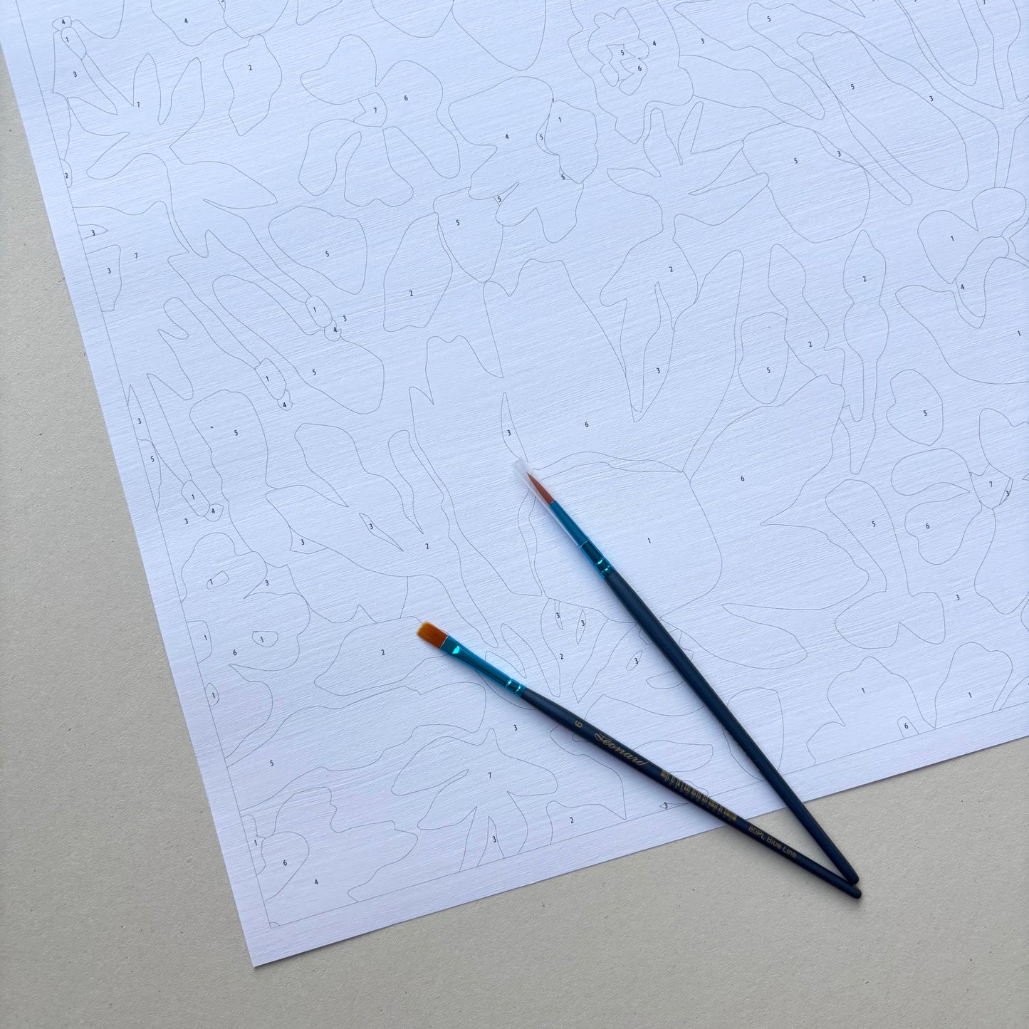 Kit peinture par numéros - Mon herbier | 40x60cm