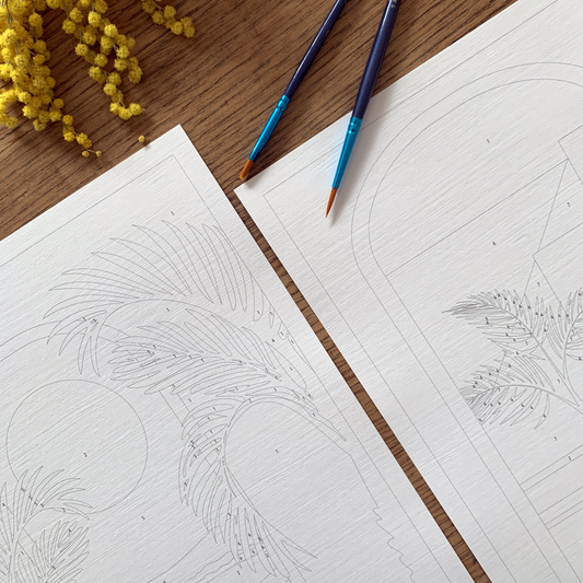 Kit peinture par numéros - Par les fenêtres | Duo 24x30cm