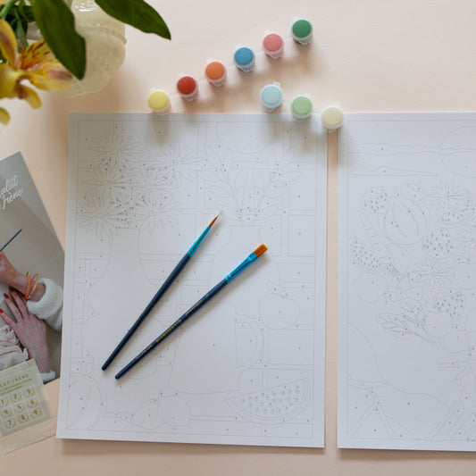 Kit peinture par numéros - Retour de marché | Duo 24x30cm