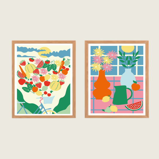 Kit peinture par numéros - Retour de marché | Duo 24x30cm