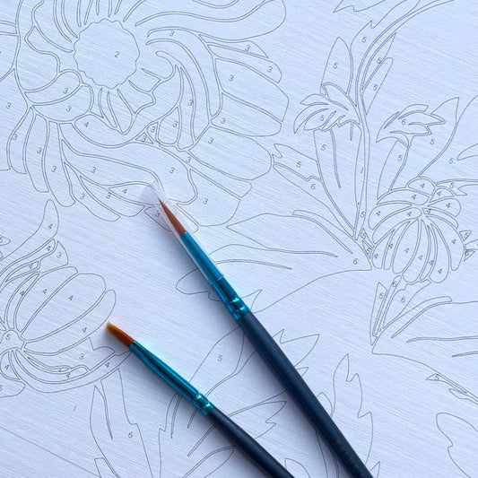 Kit peinture par numéros - Saison des fleurs | 40x60cm - Prune