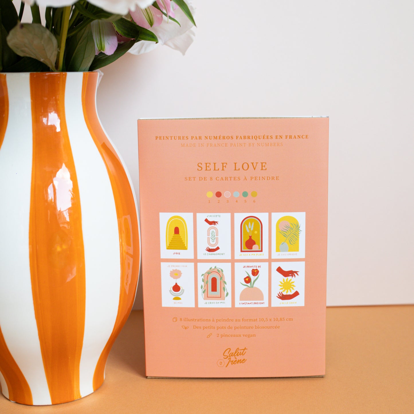 Cartes à peindre par numéros - Self love | 8 cartes