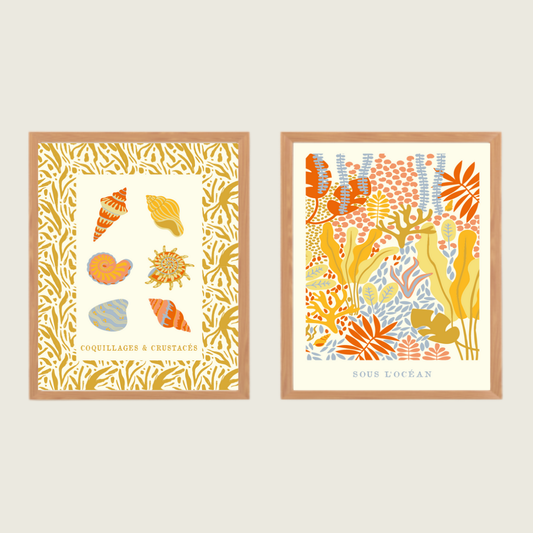 Kit peinture par numéros - Sous l'océan | Duo 24x30cm