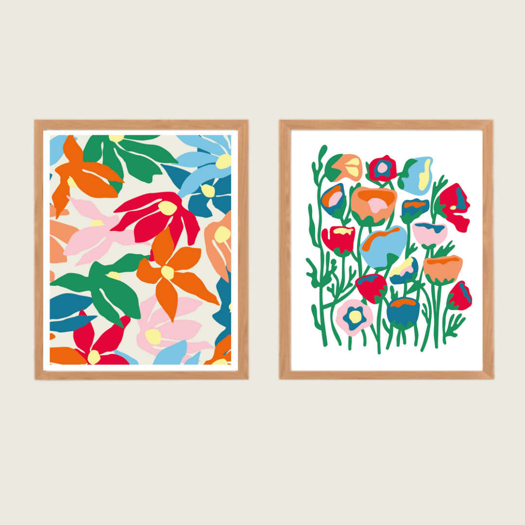Kit peinture par numéros - Fleurs multico | Duo 24x30cm