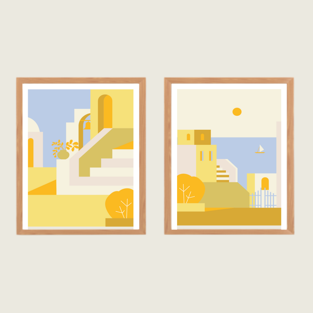 Kit peinture par numéros - Petites ruelles | Duo 24x30cm