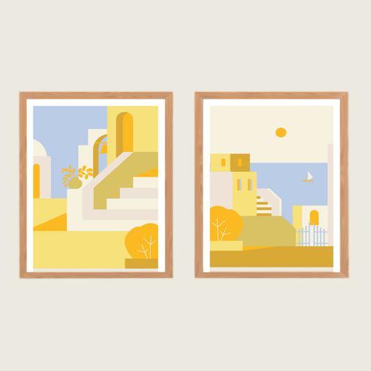 Kit peinture par numéros - Petites ruelles | Duo 24x30cm