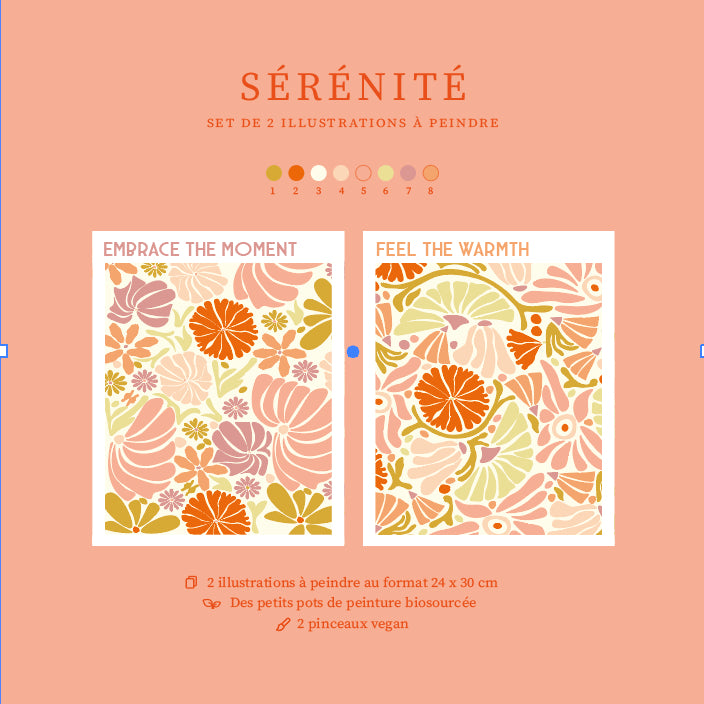 Kit peinture par numéros - Sérénité | Duo 24x30cm