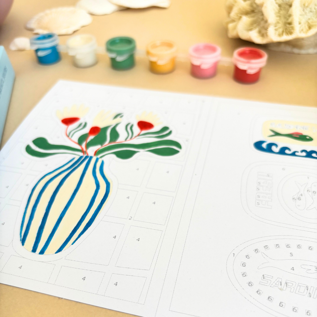 Cartes à peindre par numéros - Les beaux jours | 8 cartes