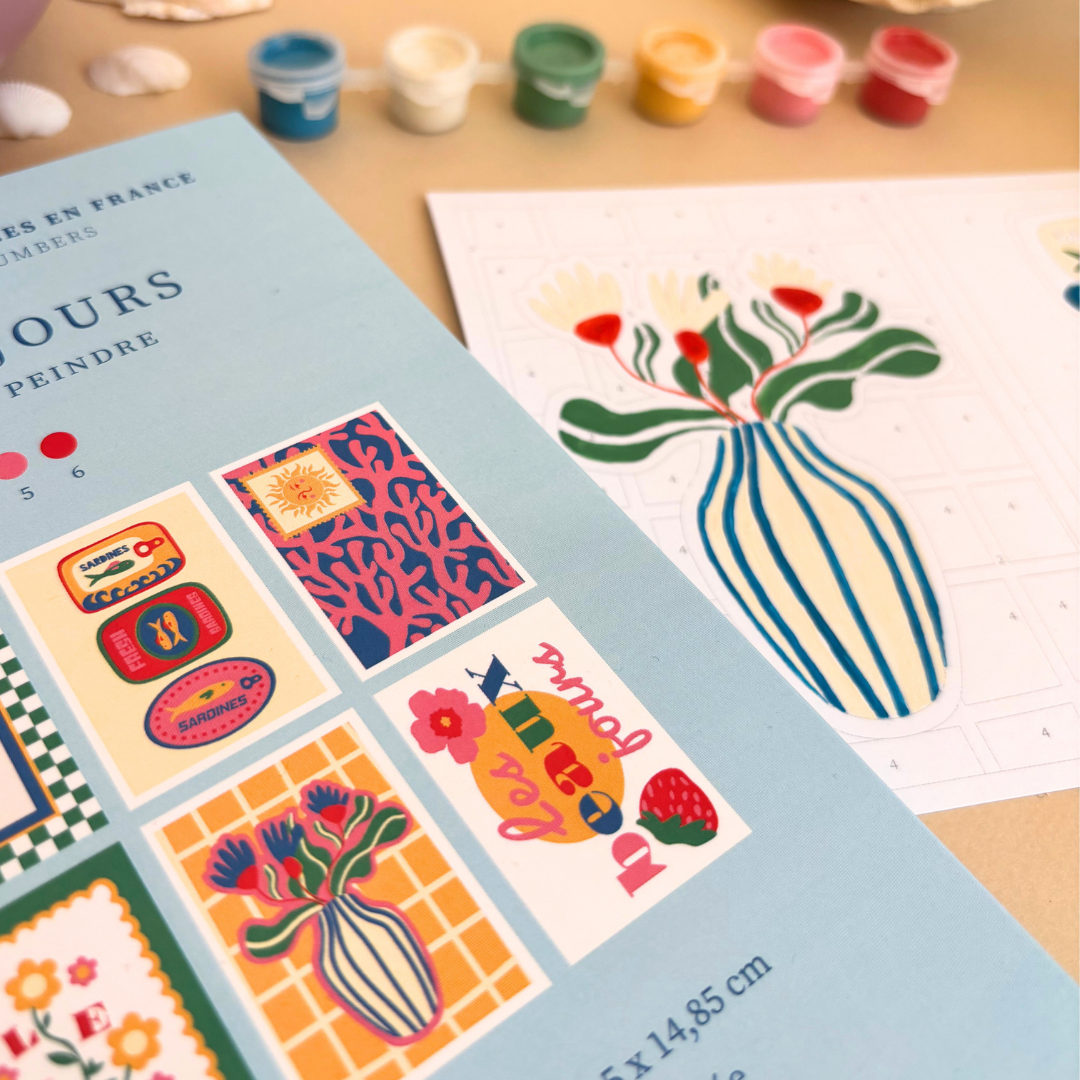 Cartes à peindre par numéros - Les beaux jours | 8 cartes