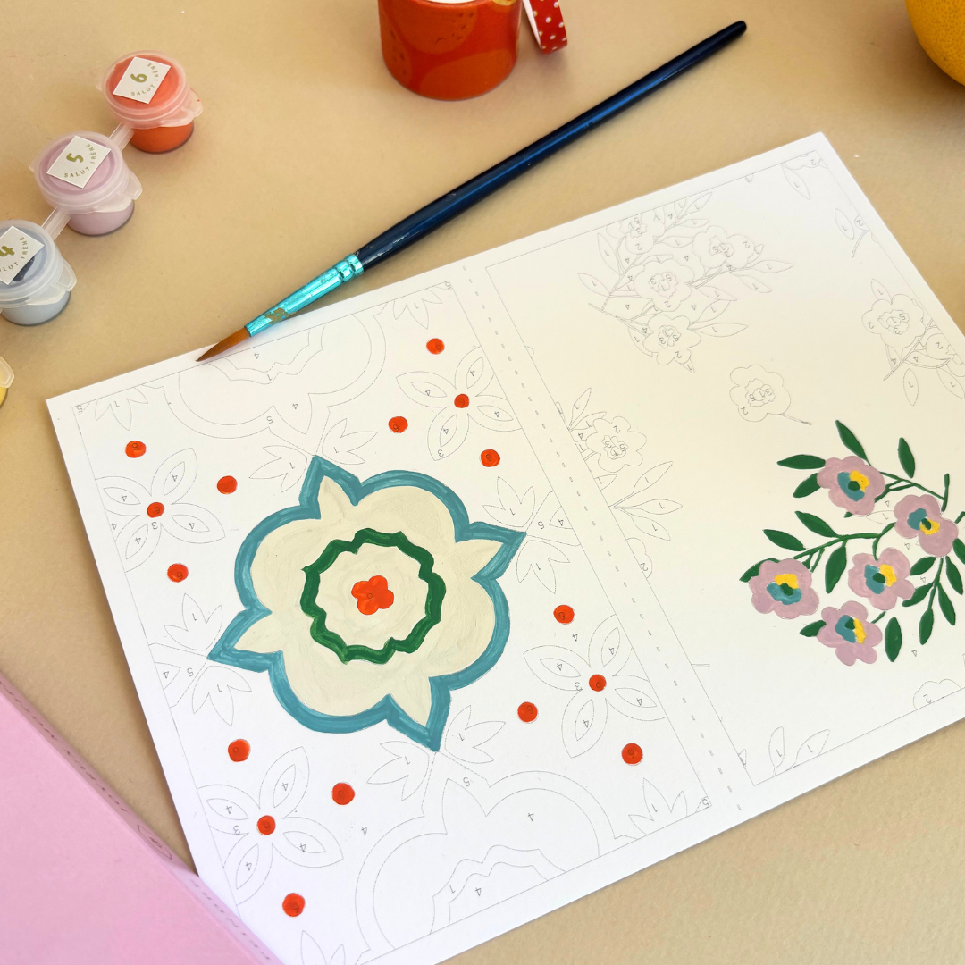 Cartes à peindre par numéros - Joyeux motifs | 8 cartes