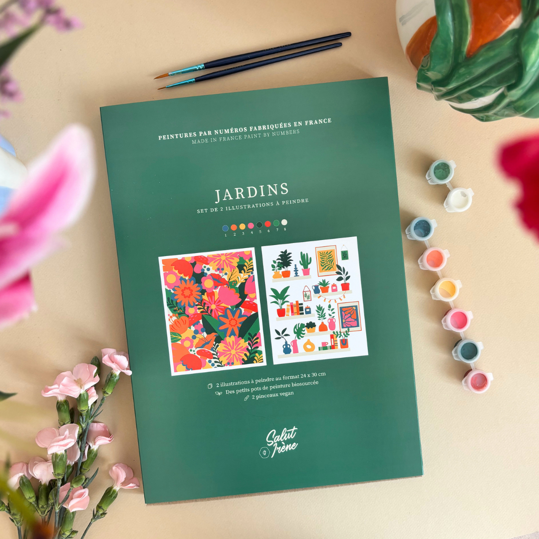 Kit peinture par numéros - Jardins | Duo 24x30cm