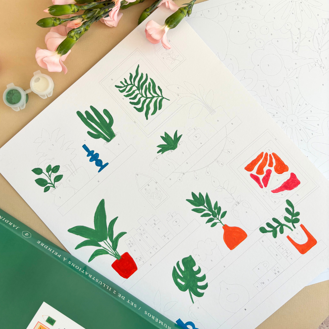 Kit peinture par numéros - Jardins | Duo 24x30cm