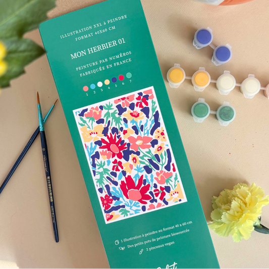 Kit peinture par numéros XXL - Mon herbier 001 | 40x60cm