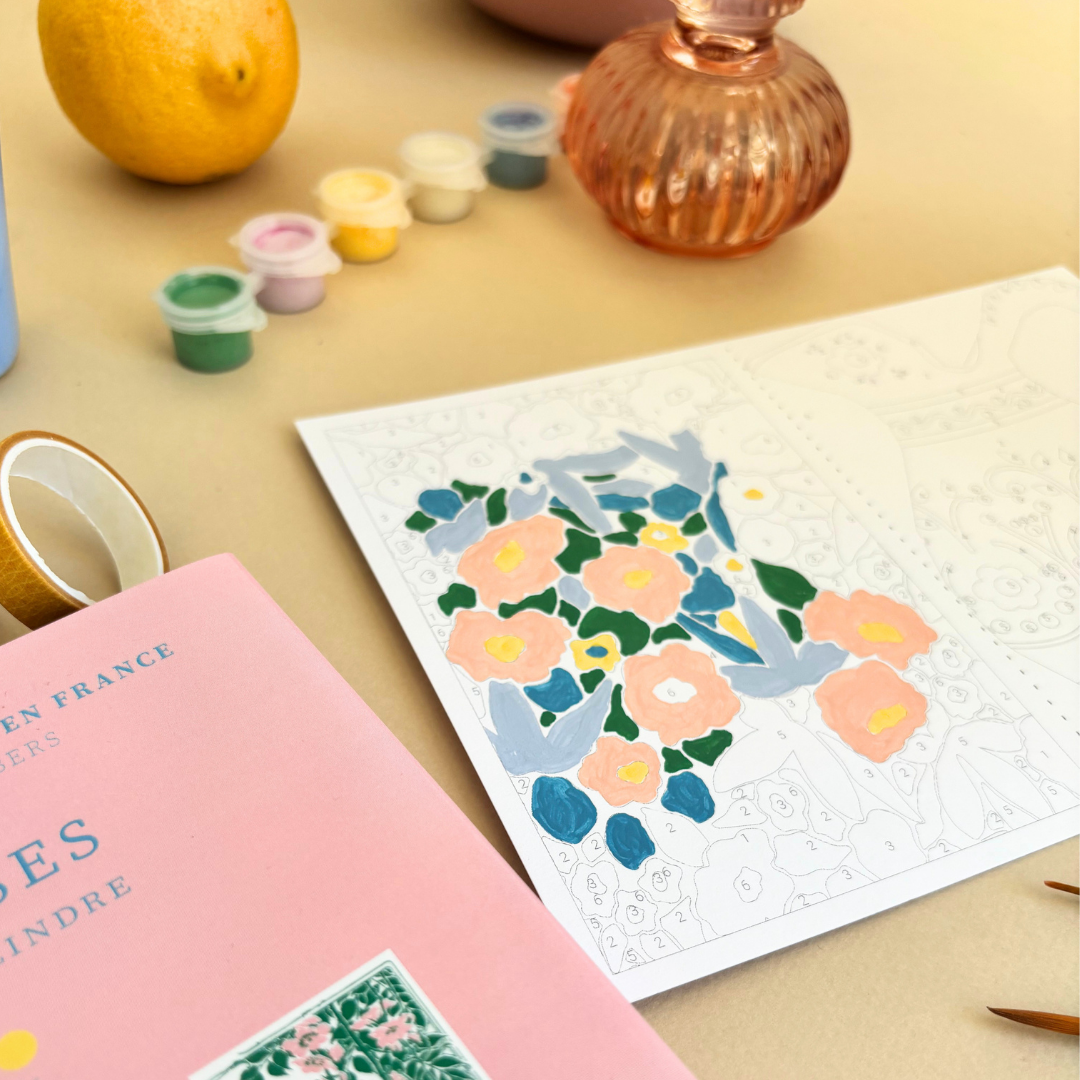 Cartes à peindre par numéros - Délicatesses | 8 cartes