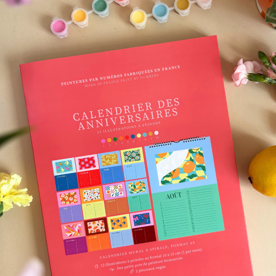 Kit peinture par numéros - Calendrier des anniversaires