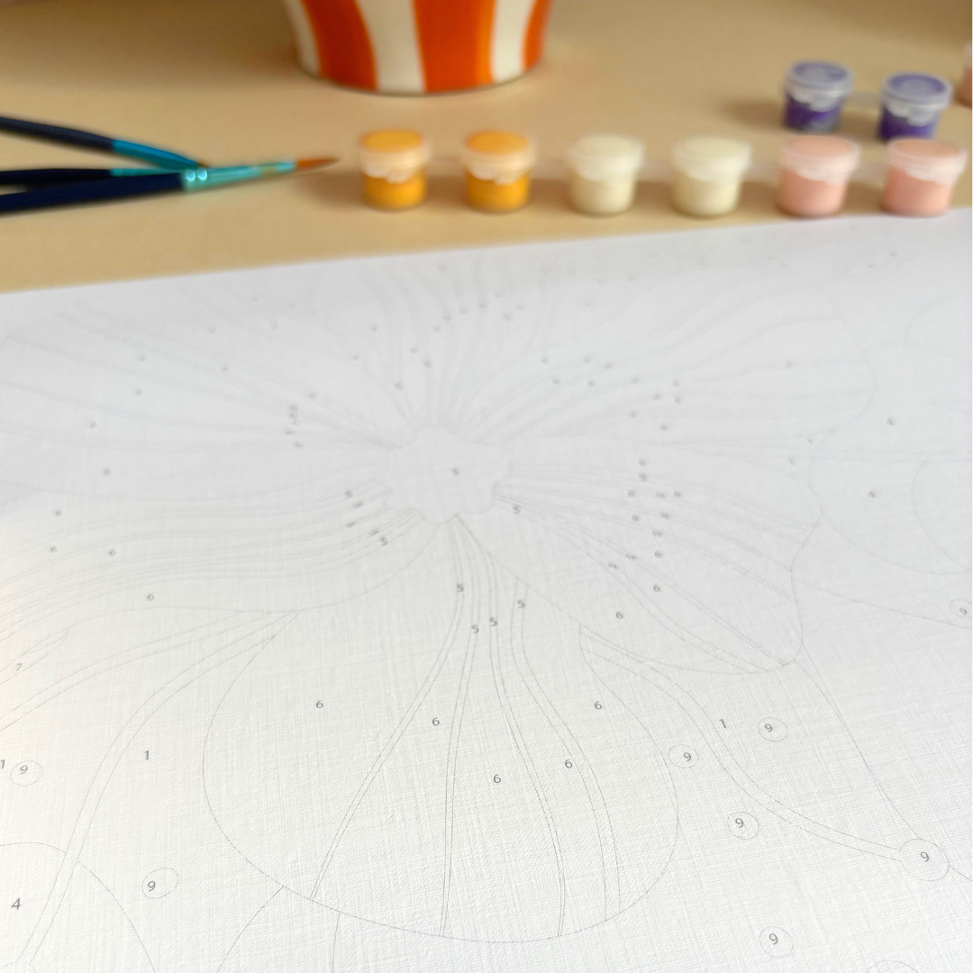 Kit peinture par numéros XXL - La danse des fleurs | 40x60cm