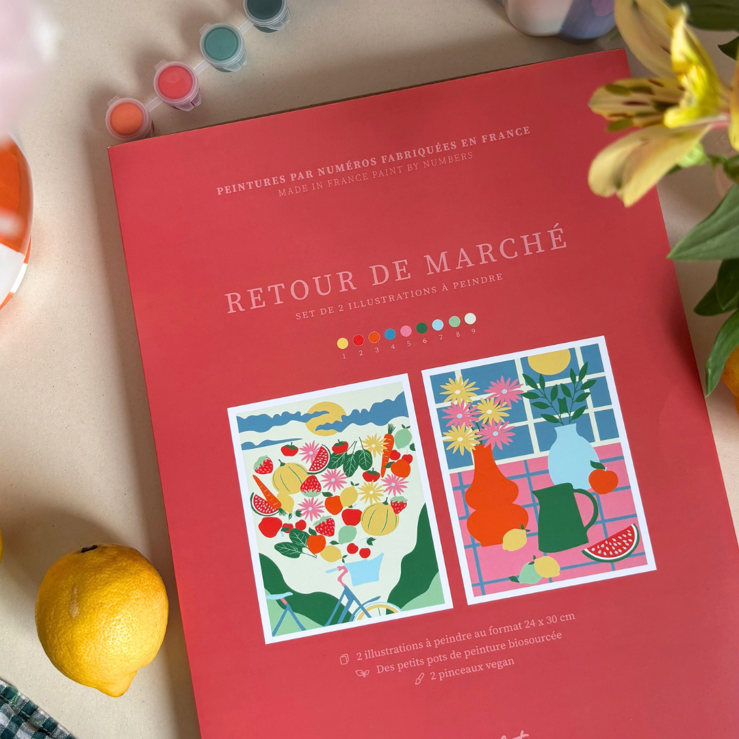 Kit peinture par numéros - Retour de marché | Duo 24x30cm
