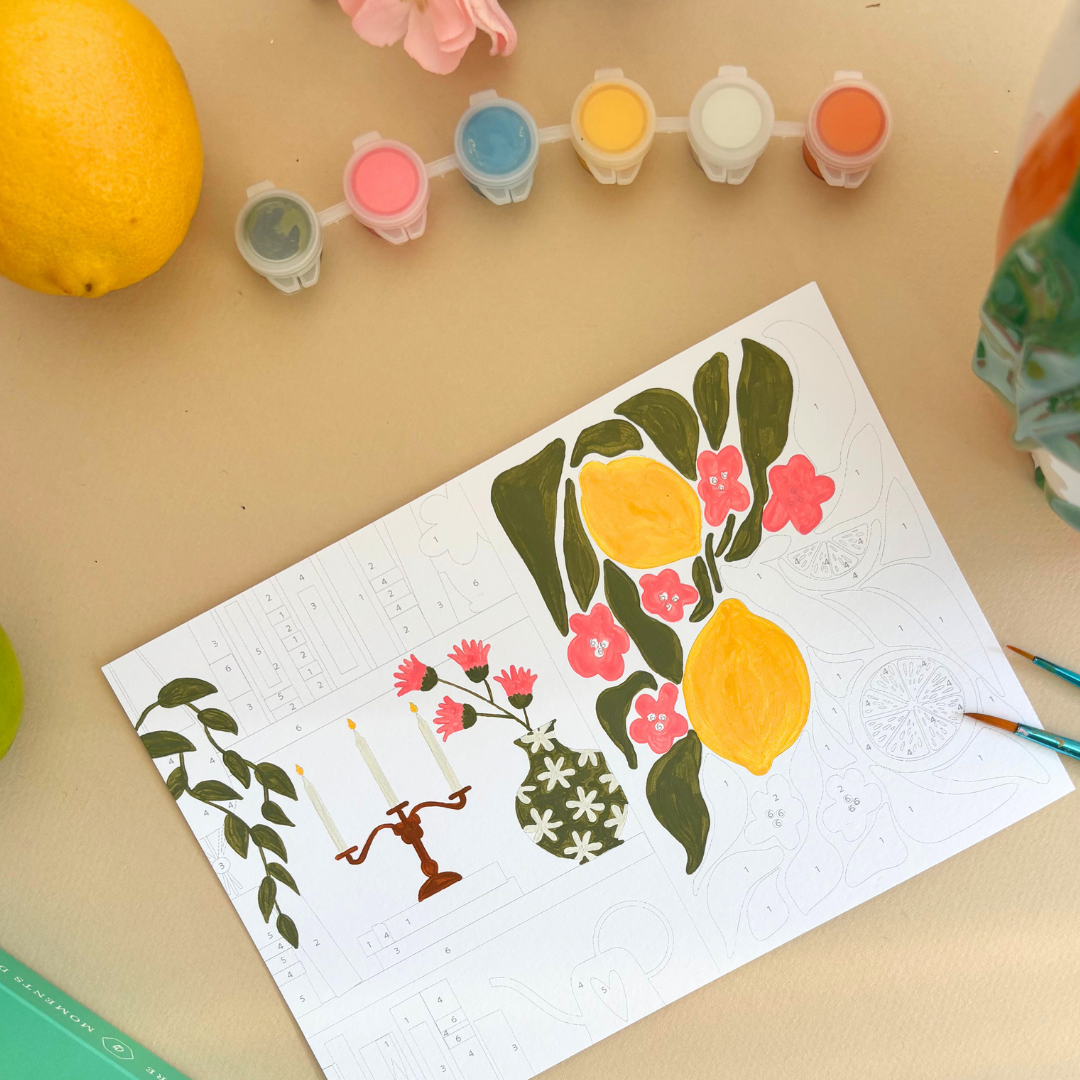 Cartes à peindre par numéros - Moments doux | 8 cartes