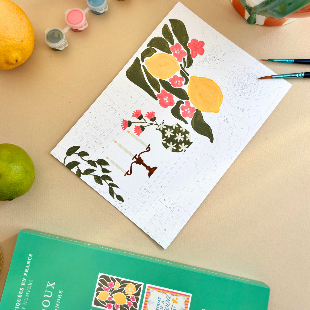 Cartes à peindre par numéros - Moments doux | 8 cartes