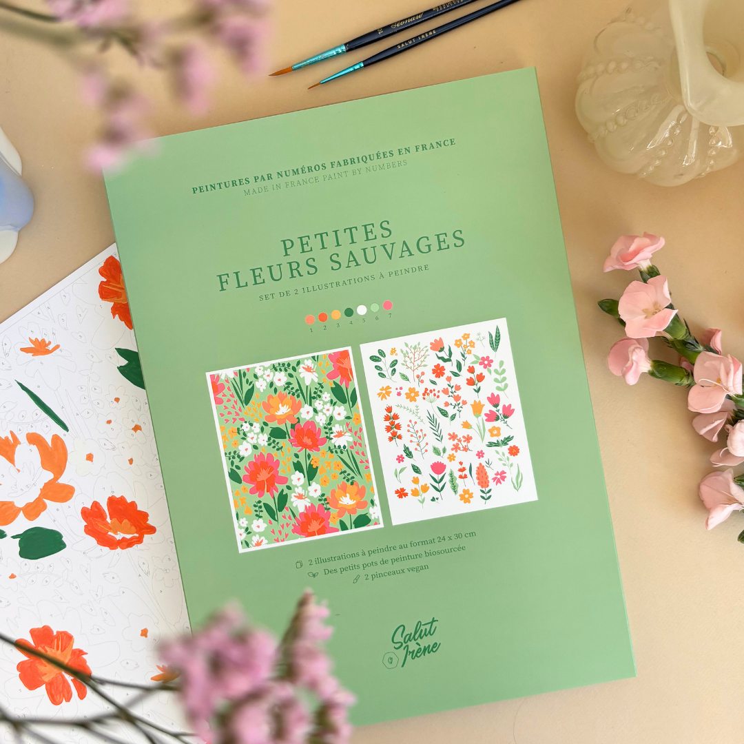 Kit peinture par numéros - Petites fleurs sauvages | Duo 24x30cm