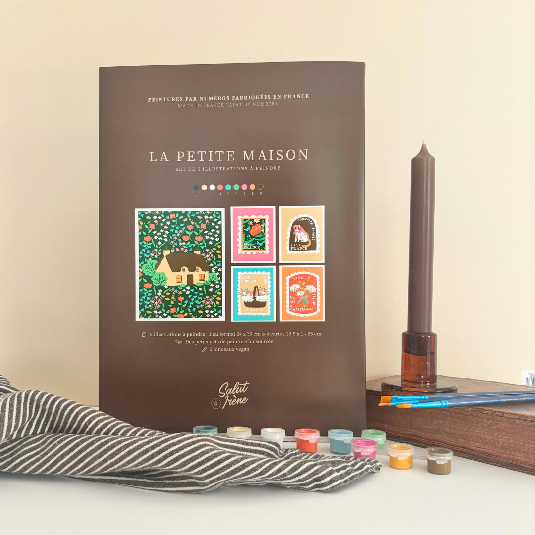 Kit peinture par numéros - La petite maison | 24x30cm + cartes