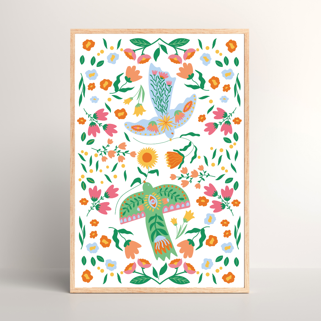 Kit peinture par numéros - Les oiseaux | 40x60cm