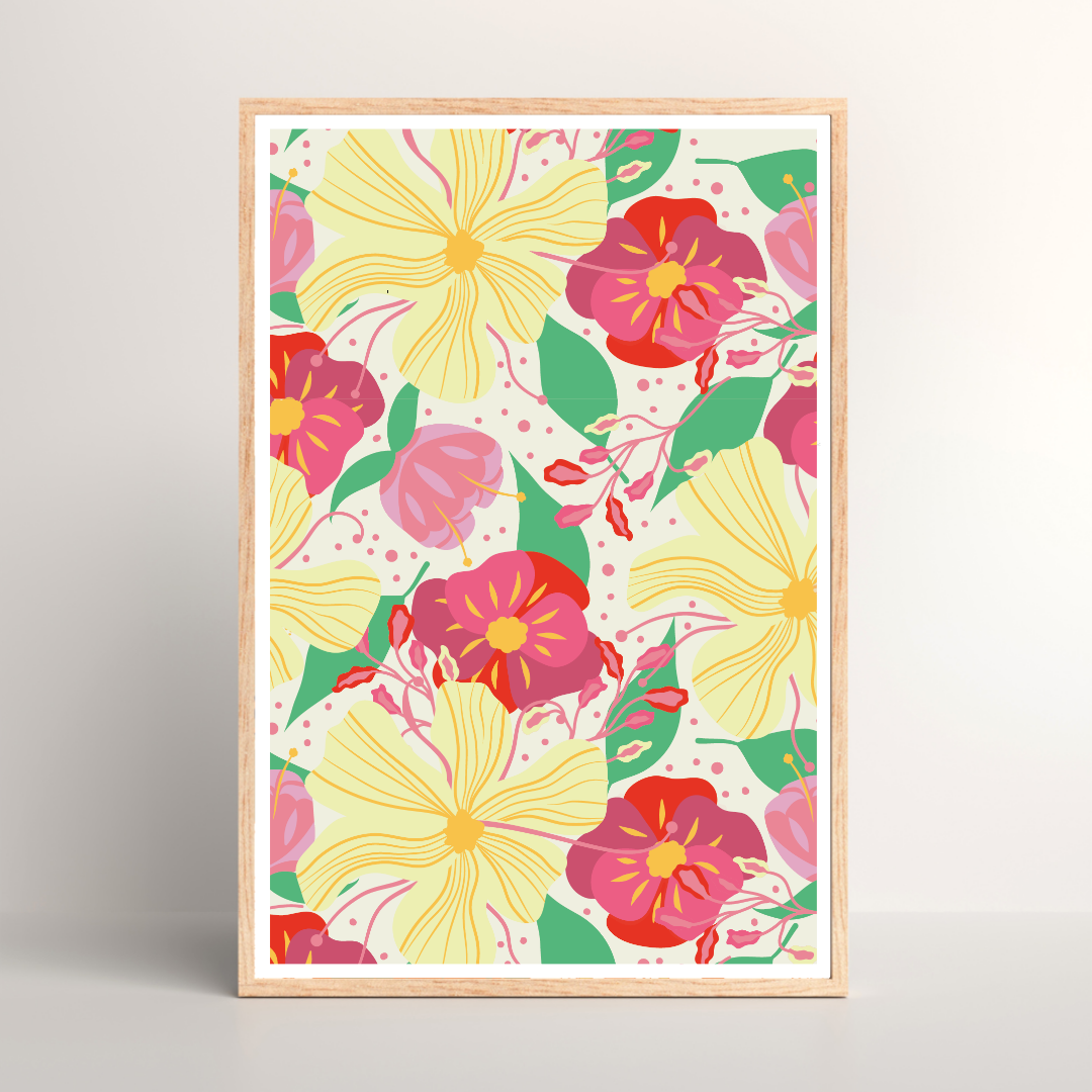 Kit peinture par numéros - La danse des fleurs | 40x60cm