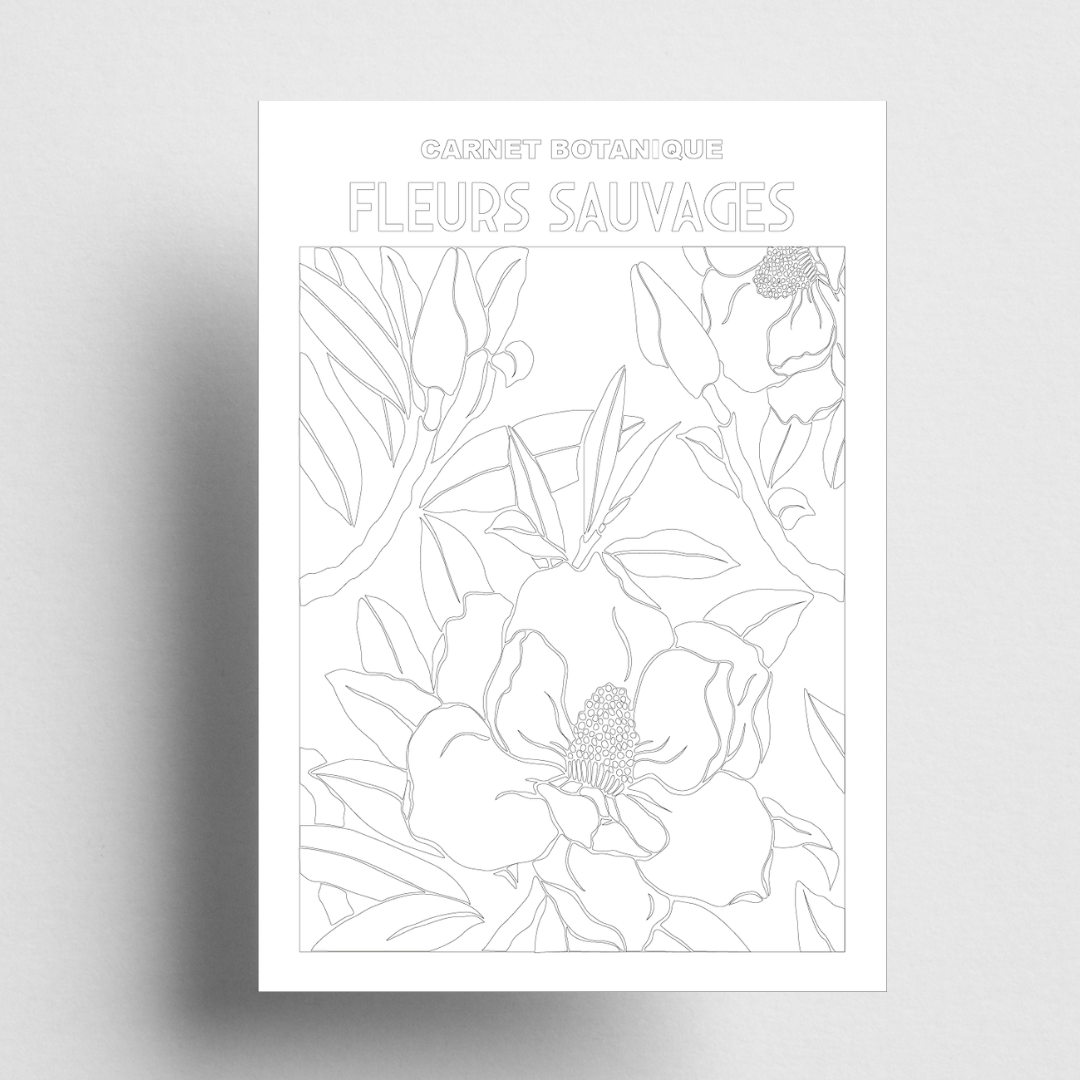Grande affiche à colorier - Fleurs sauvages | 30x40cm