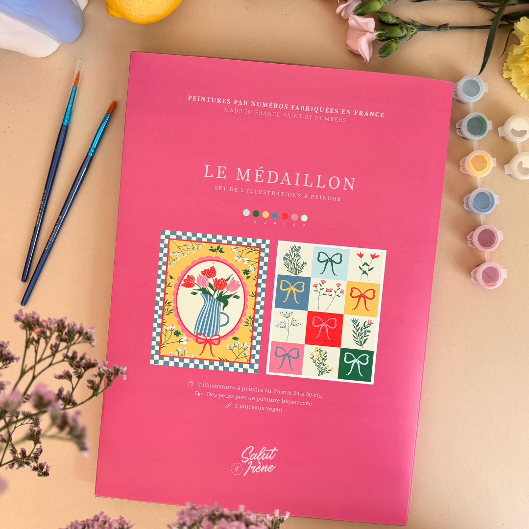 Kit peinture par numéros - Le médaillon | Duo 24x30cm