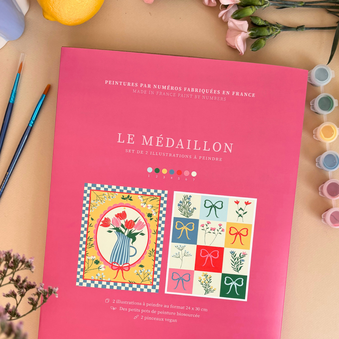 Kit peinture par numéros - Le médaillon | Duo 24x30cm