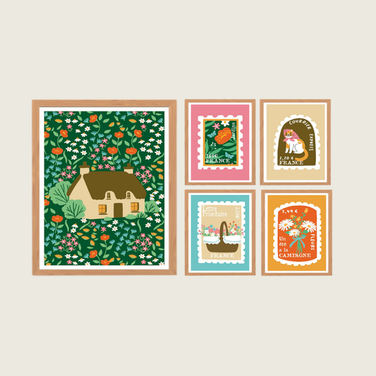 Kit peinture par numéros - La petite maison | 24x30cm + cartes