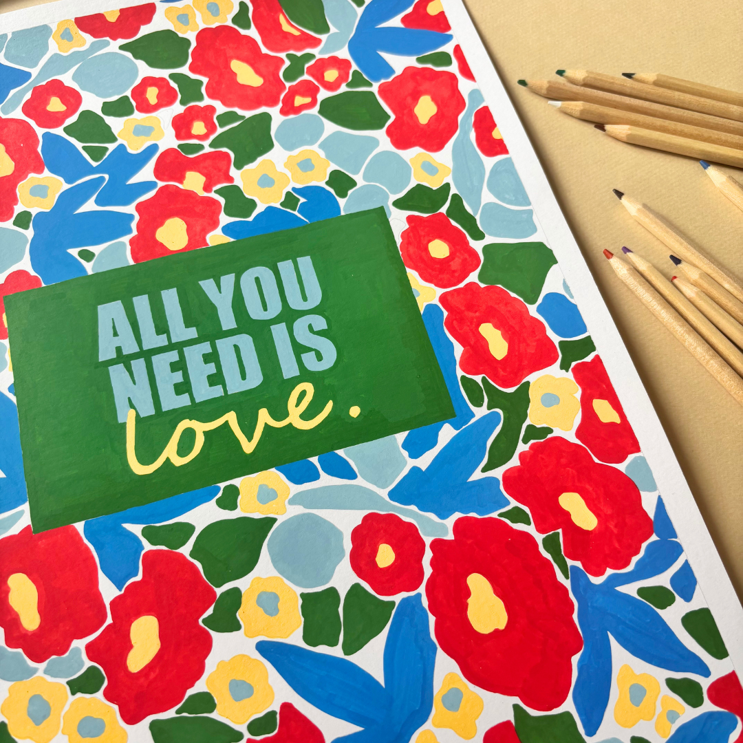Grande affiche à colorier - All you need | 30x40cm