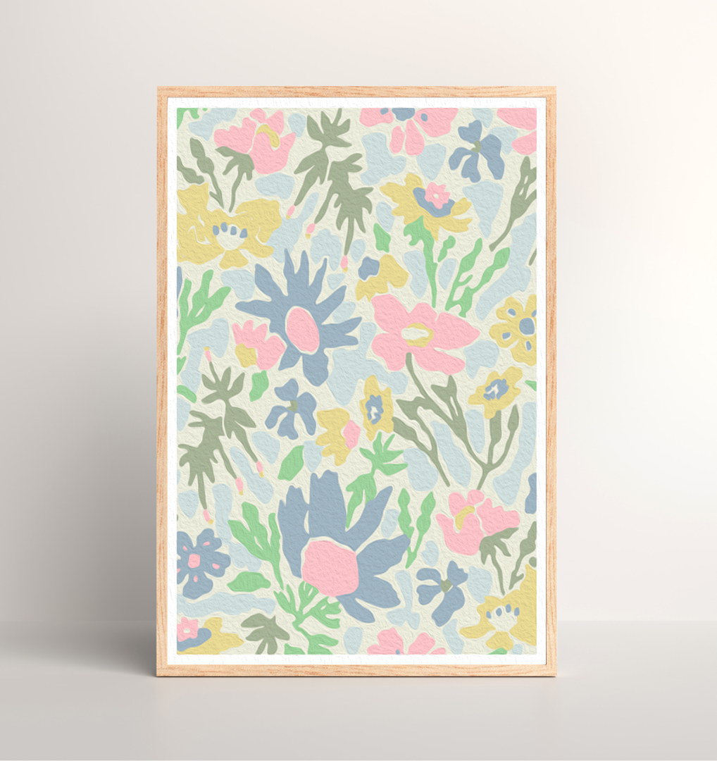 Kit peinture par numéros - Mon herbier | 40x60cm - Pastel