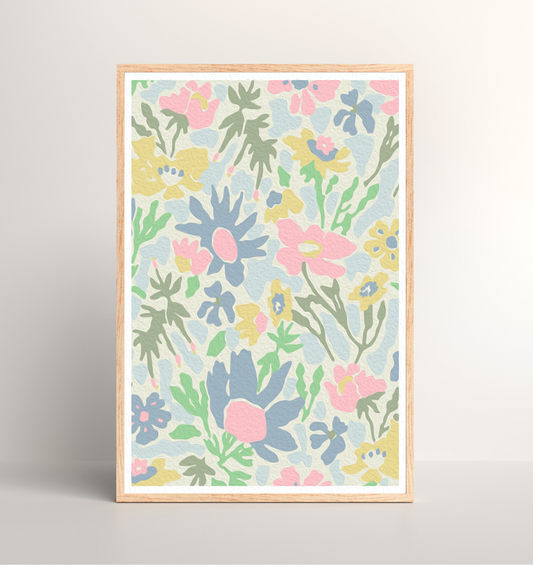 Kit peinture par numéros - Mon herbier | 40x60cm - Pastel