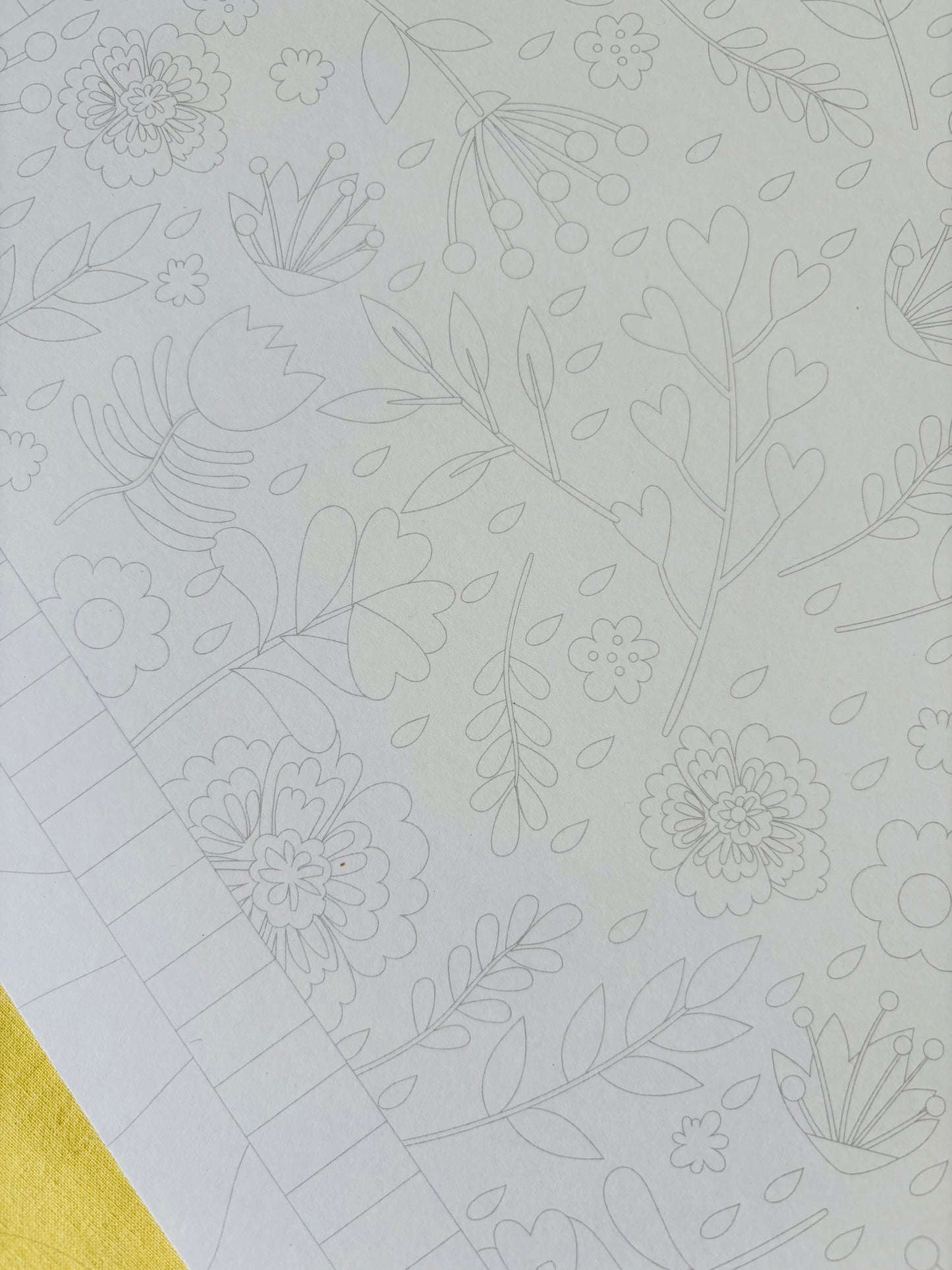 Grande affiche à colorier - Atelier floral | 30x40cm