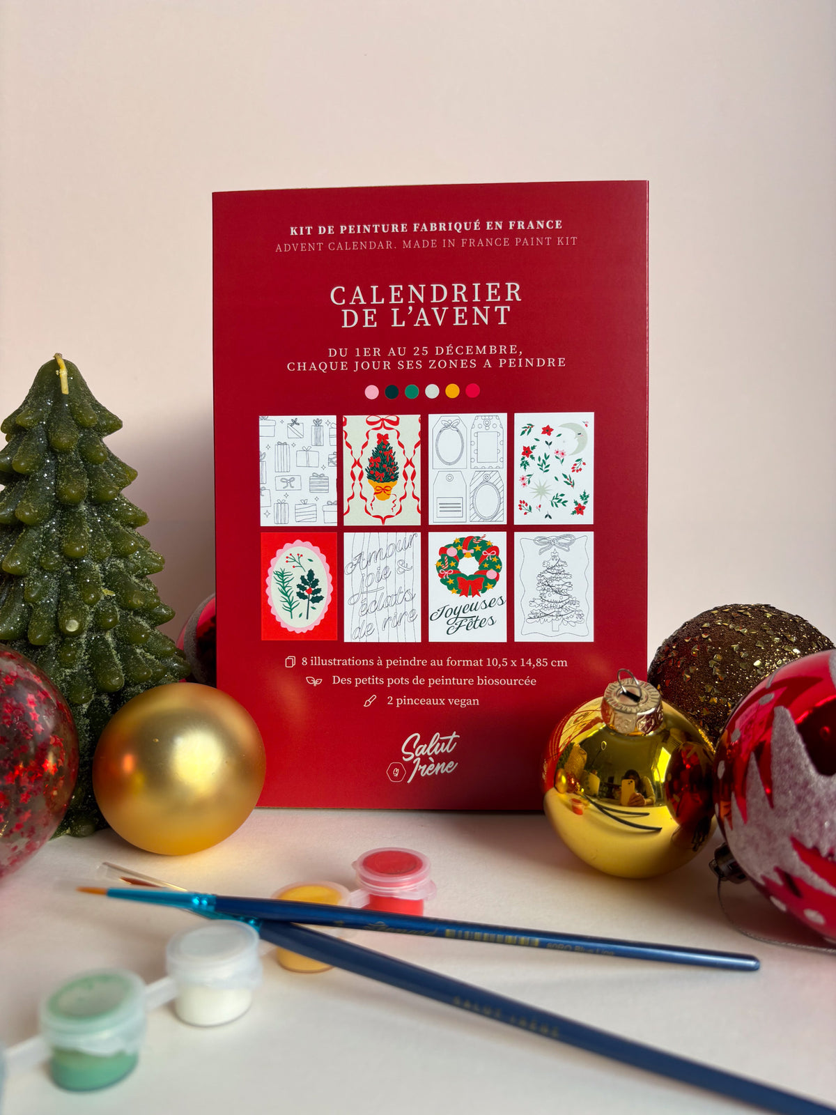 Cartes à peindre par numéros - Calendrier de l'Avent| 8 cartes