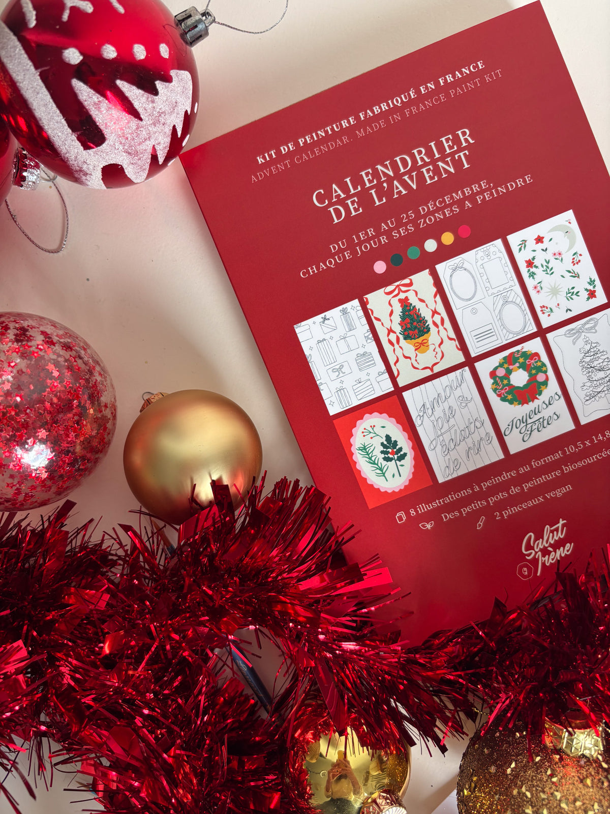 Cartes à peindre par numéros - Calendrier de l'Avent| 8 cartes