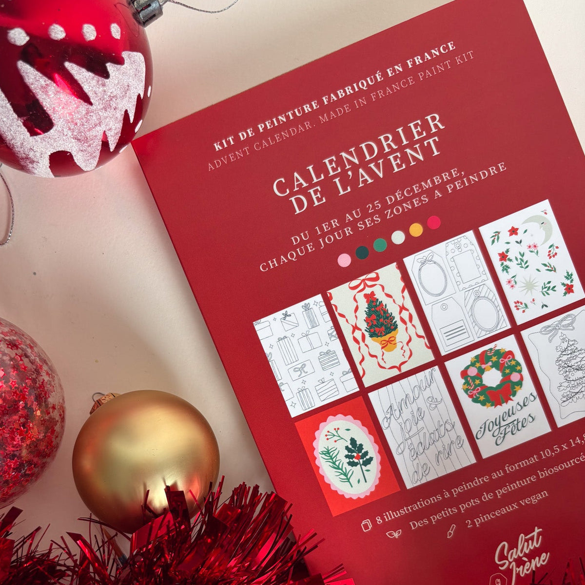 Cartes à peindre par numéros - Calendrier de l'Avent| 8 cartes