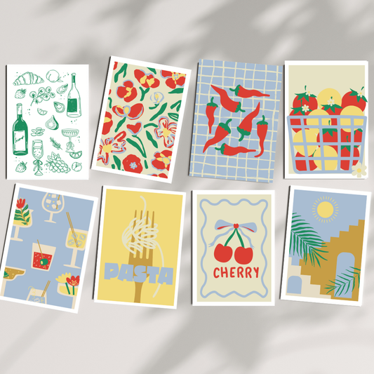 Cartes à peindre par numéros - Dolce Vita | 8 cartes